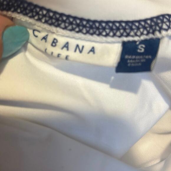Cabana Life White Long Sleeve Swim Sun Shirt S Beachy Boating Sailing Unisex - Picture 5 of 11
